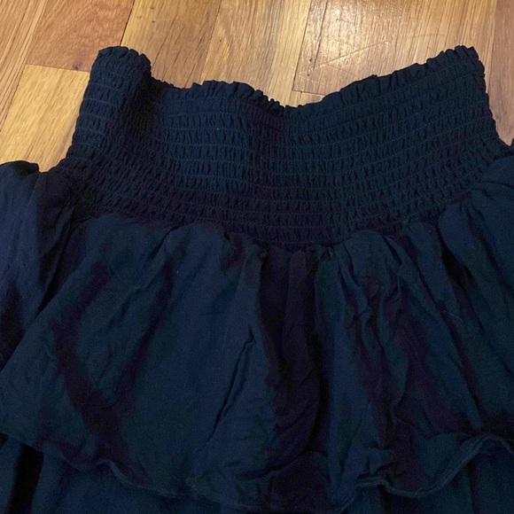 Katie J NYC Black Lace Trimmed Ruffled Skirt Size Small - Picture 4 of 7